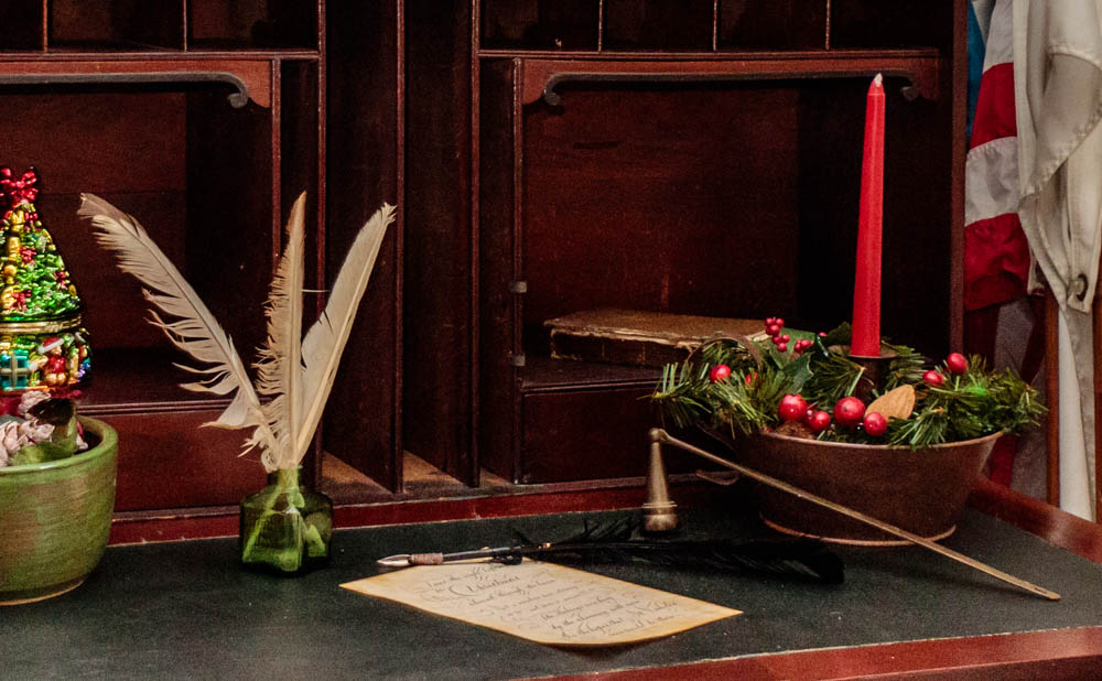 Desk inside the Armory Hallac